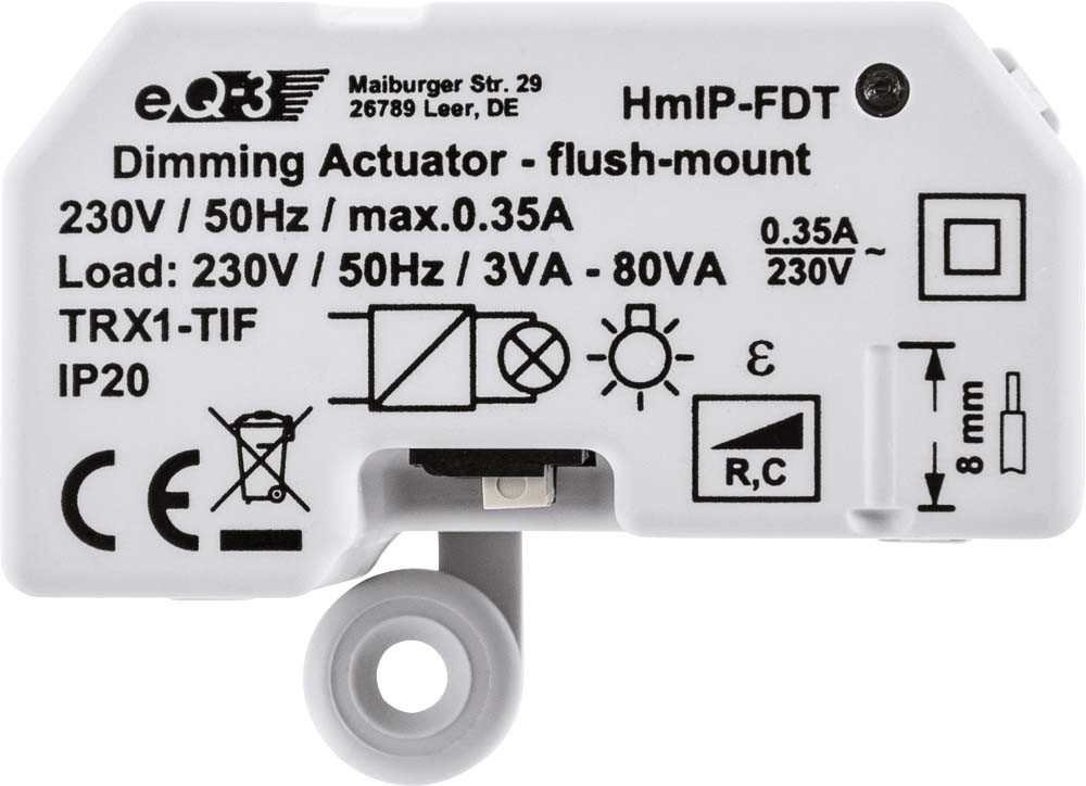 619543-3_HmIP-Dimmaktor-UP-Phasenab-V_150609A0 jpg - Produktbild Vorderseite 619543-3_HmIP-Dimmaktor-UP-Phasenab-V_150609A0 jpg - Produktbild Vorderseite